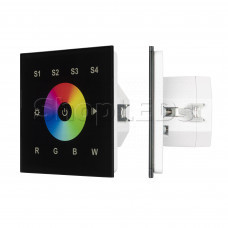 INTELLIGENT ARLIGHT Сенсорная панель DALI-901-11-1G-4SC-RGBW-DT8-IN Black (BUS/230V) (IARL, IP20 Пластик, 3 года)